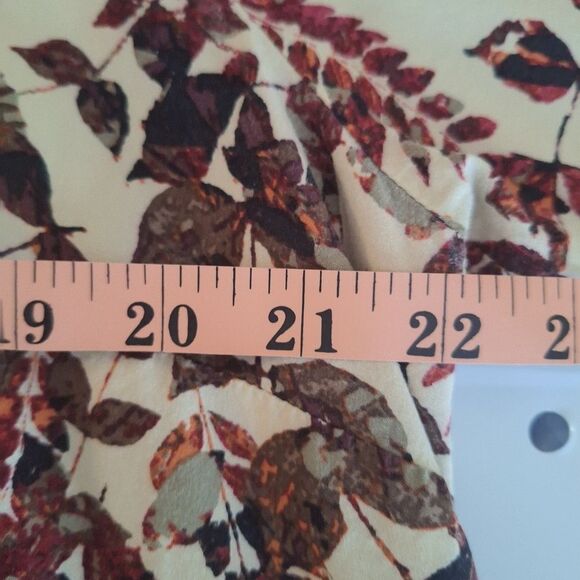 J. Jill Womens Tunic Blouse Autumn Fall Leaves 3/4 Sleeve Loose Officecore Large - Picture 8 of 9